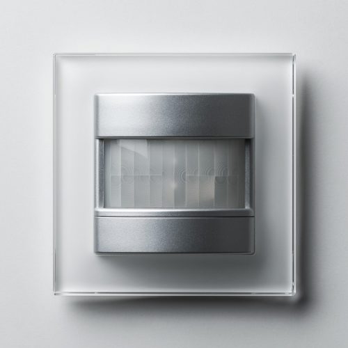 automatic switch, motion detector, young, serie a, glass frame, white, aluminum, electrics, electro, building technology, motion detector, motion detector, motion detector, motion detector, motion detector